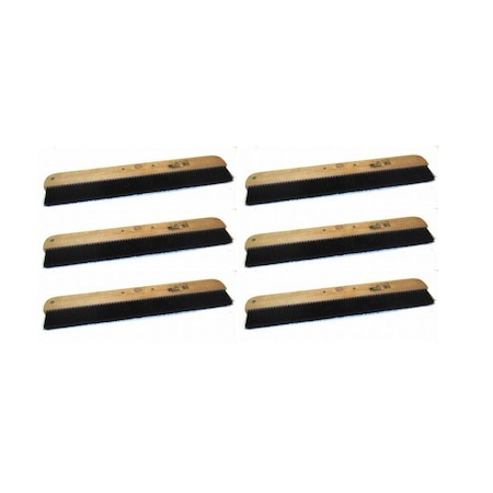 Kraft Tool Co. CC166-01 36 in. Black Plastic Concrete Finish Broom, Wood Block, 6PK CC166-01-6